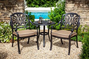 Amalfi Round Bistro Table and 2 Dining Chairs