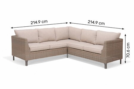 Bermuda Corner Sofa, Table Square & 2 Benches - image 3