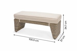 Bermuda Corner Sofa, Table Square & 2 Benches - image 4