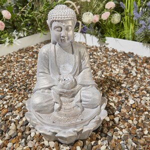 Fountain Buddha Holding 'Water Lily'