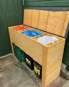 Recycle Storage Triple Double Decker for Vale with EPDM (waterproof) Lid