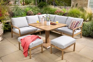 Sahara Square Casual Dining Set with Adjustable Table