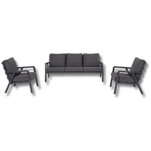 Truman Sofa & 2 Chair Set Charcoal